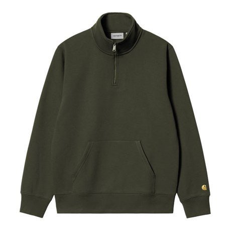 Carhartt WIP Chase Zip Neck Sweat Olive/Gold - Merchant Menswear