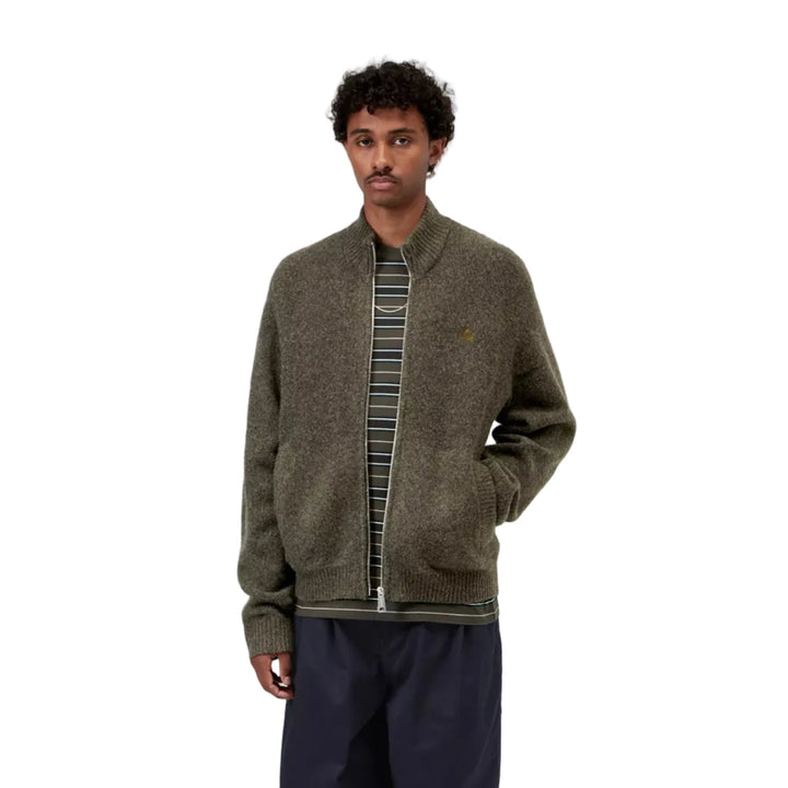 Carhartt WIP Curtis Sweater Jacket Tangled Shungite - Merchant Menswear
