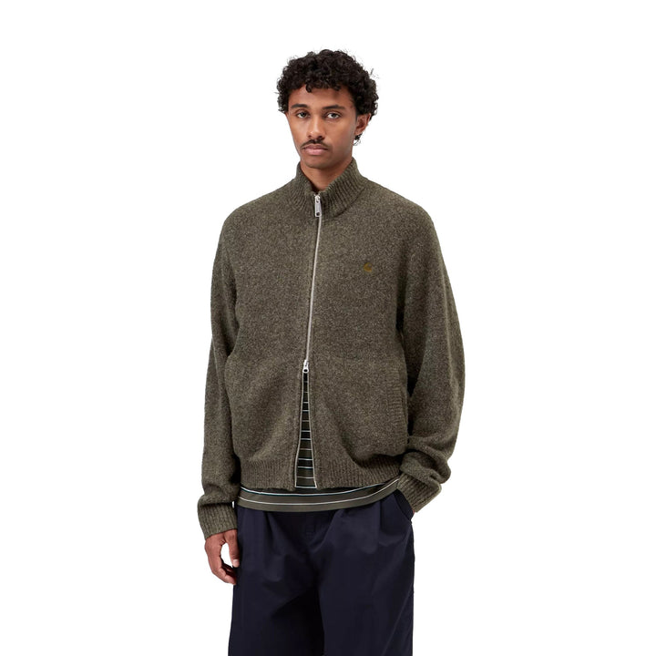 Carhartt WIP Curtis Sweater Jacket Tangled Shungite - Merchant Menswear