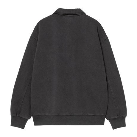 Carhartt WIP Half Zip Detroit Sweat Black Stone Washed - Merchant Menswear