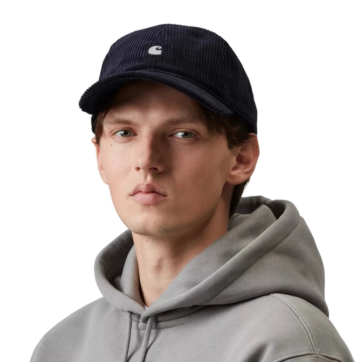 Carhartt WIP Harlem Cotton Cap Dark Navy/White - Merchant Menswear