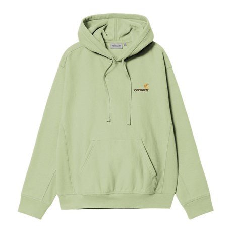 Carhartt WIP Hooded American Script Sweat Pale Olive - Merchant Menswear