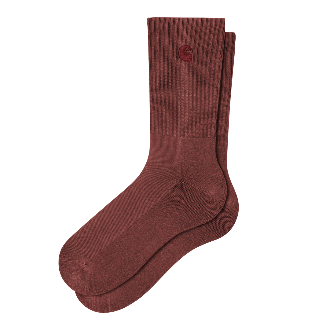Carhartt WIP Hudson Socks Marsala Chalk Wash - Merchant Menswear
