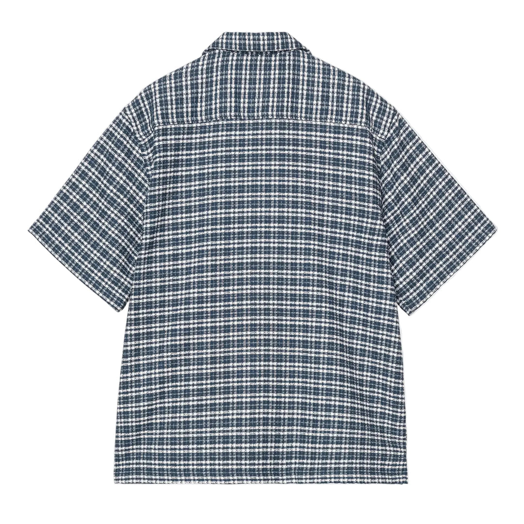 Carhartt WIP Kander Cotton Waffle Check Shirt Blue River - Merchant Menswear