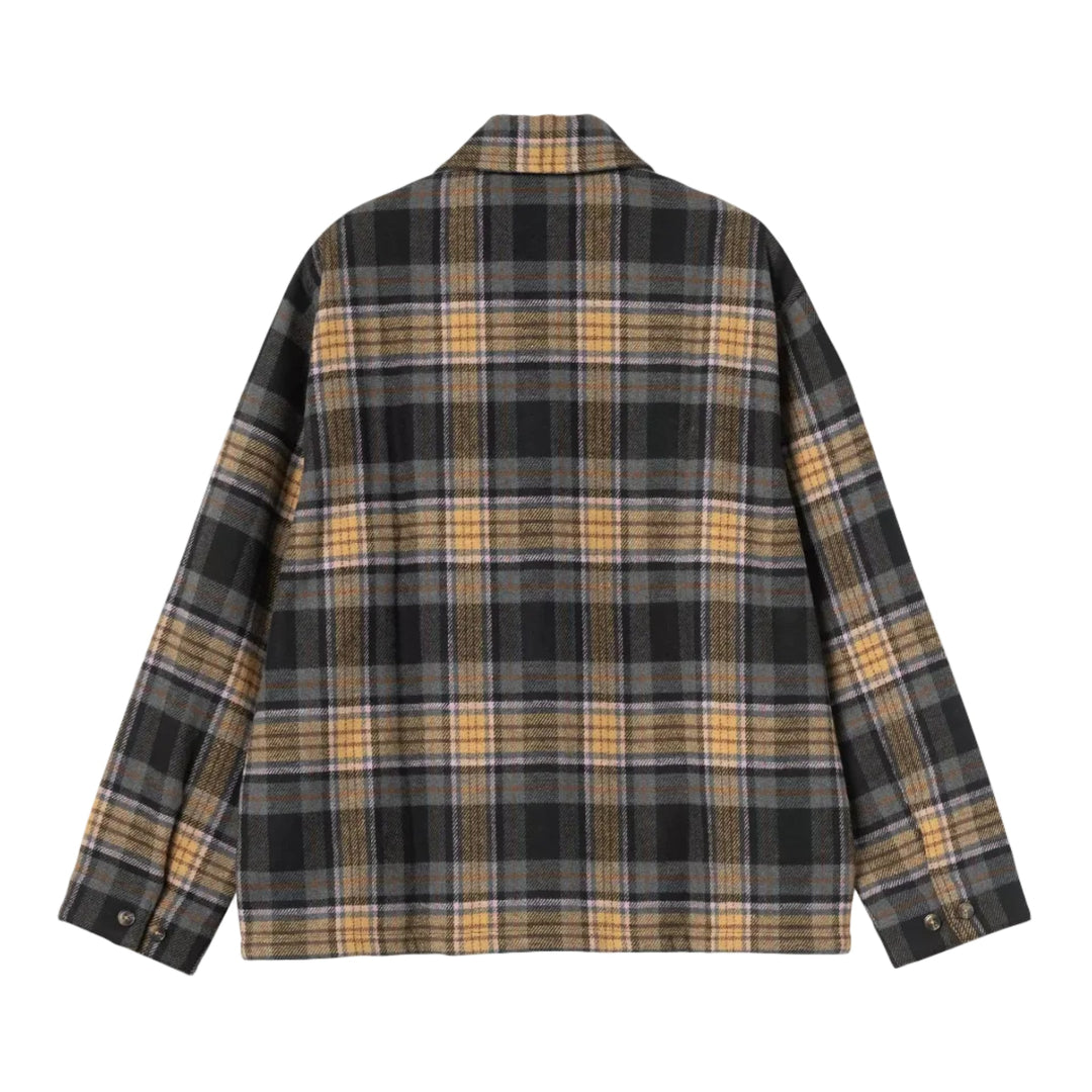 Carhartt WIP L/S Parson Check Shirt Polyester/Wool Dusty Hamilton Brown - Merchant Menswear