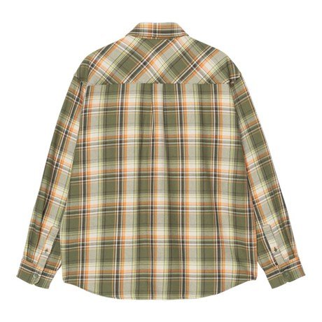 Carhartt WIP L/S Tunick Check Twill Shirt Dollar Green - Merchant Menswear