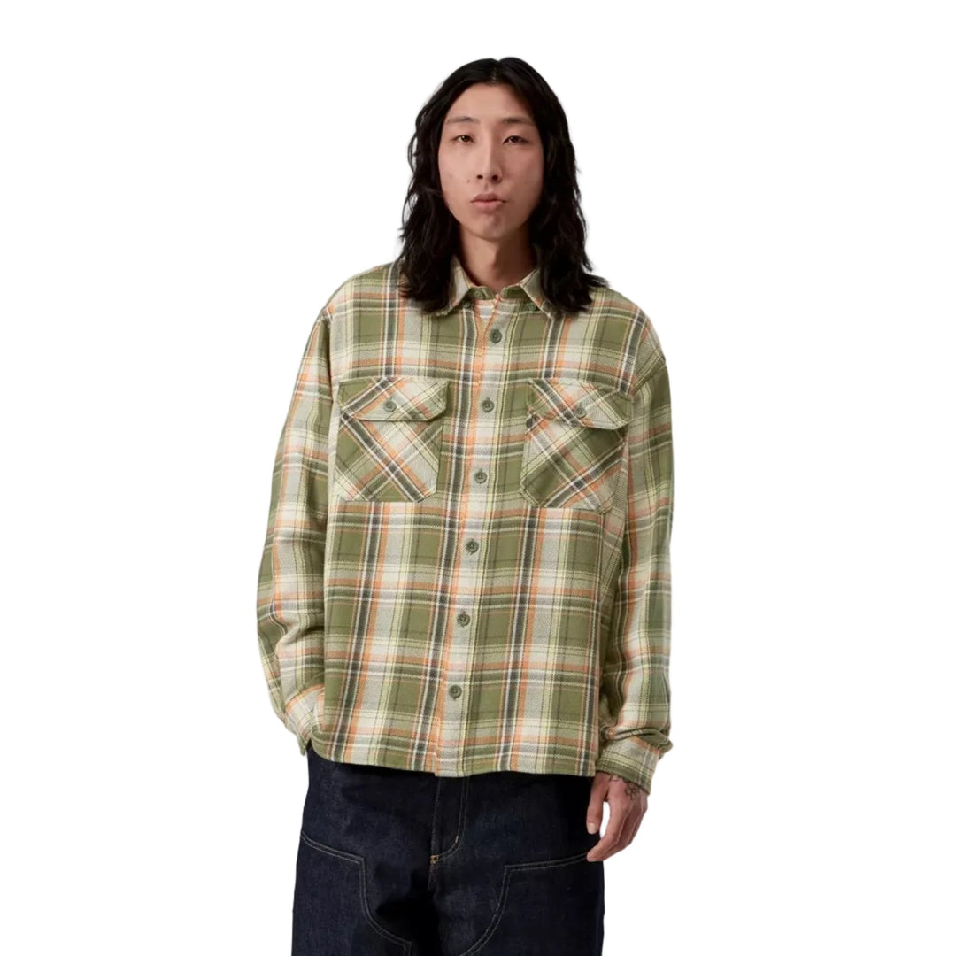 Carhartt WIP L/S Tunick Check Twill Shirt Dollar Green - Merchant Menswear