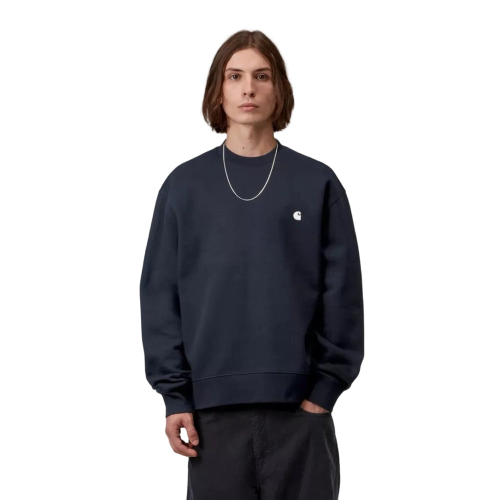 Carhartt WIP Mack Sweatshirt Dark Navy/Wax - Merchant Menswear