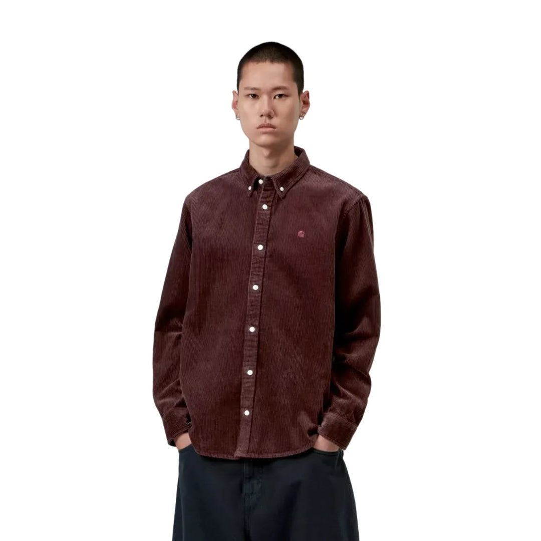 Carhartt WIP Madison Corduroy Shirt Amarone - Merchant Menswear