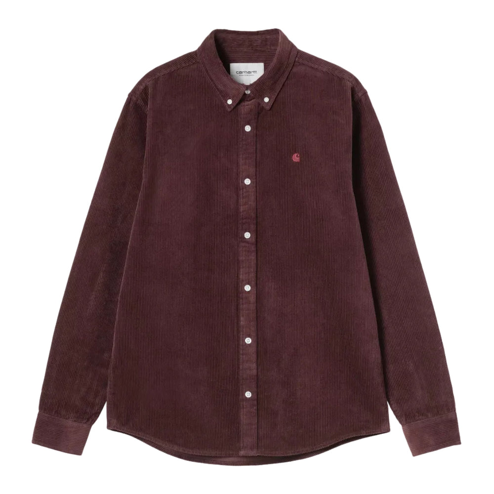 Carhartt WIP Madison Corduroy Shirt Amarone - Merchant Menswear