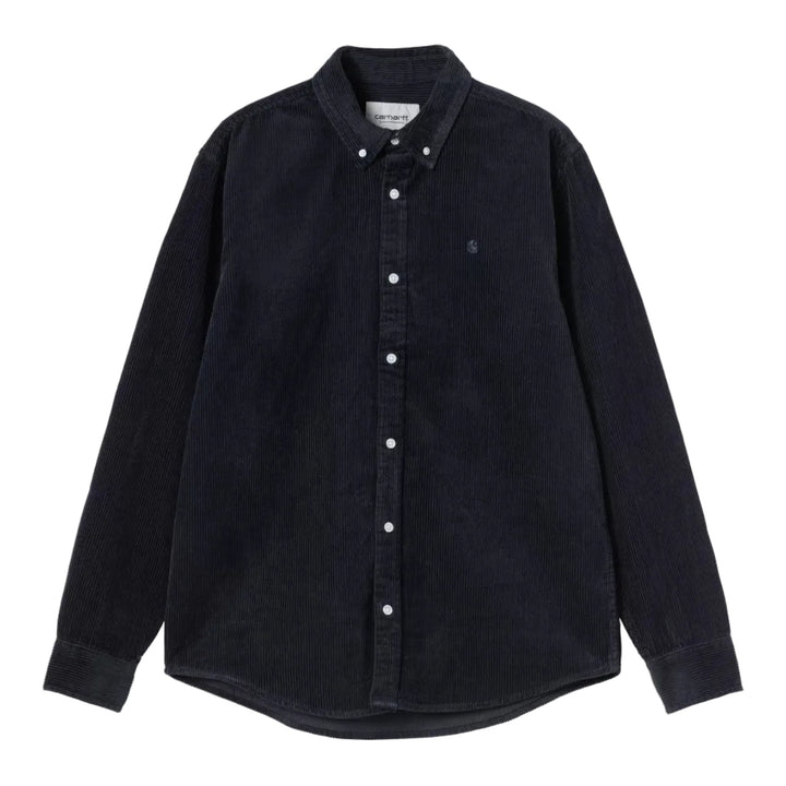 Carhartt WIP Madison Corduroy Shirt Dark Navy Blue - Merchant Menswear