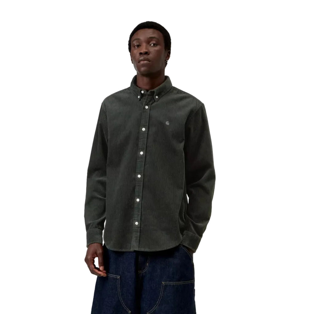 Carhartt WIP Madison Corduroy Shirt Raven - Merchant Menswear