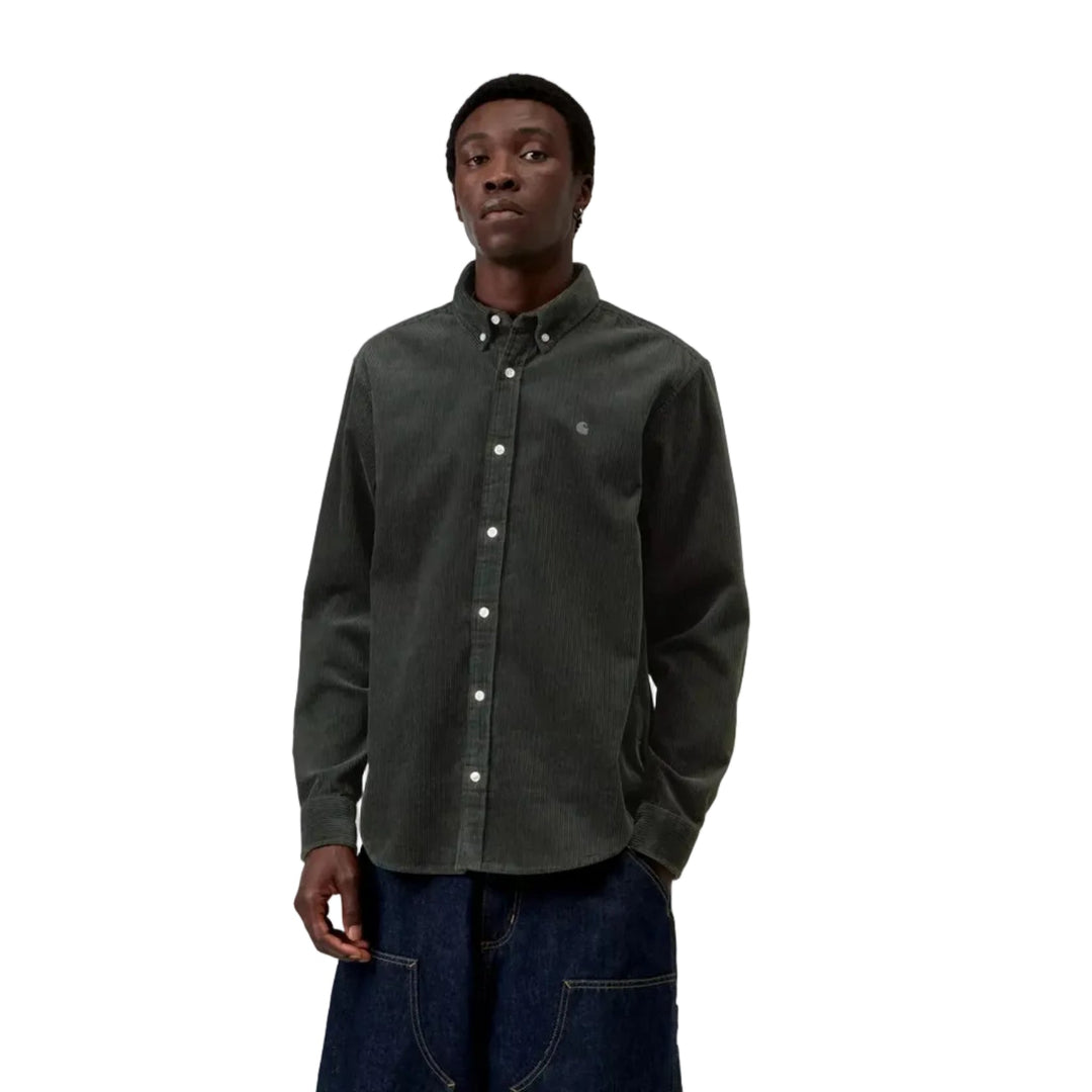 Carhartt WIP Madison Corduroy Shirt Raven - Merchant Menswear