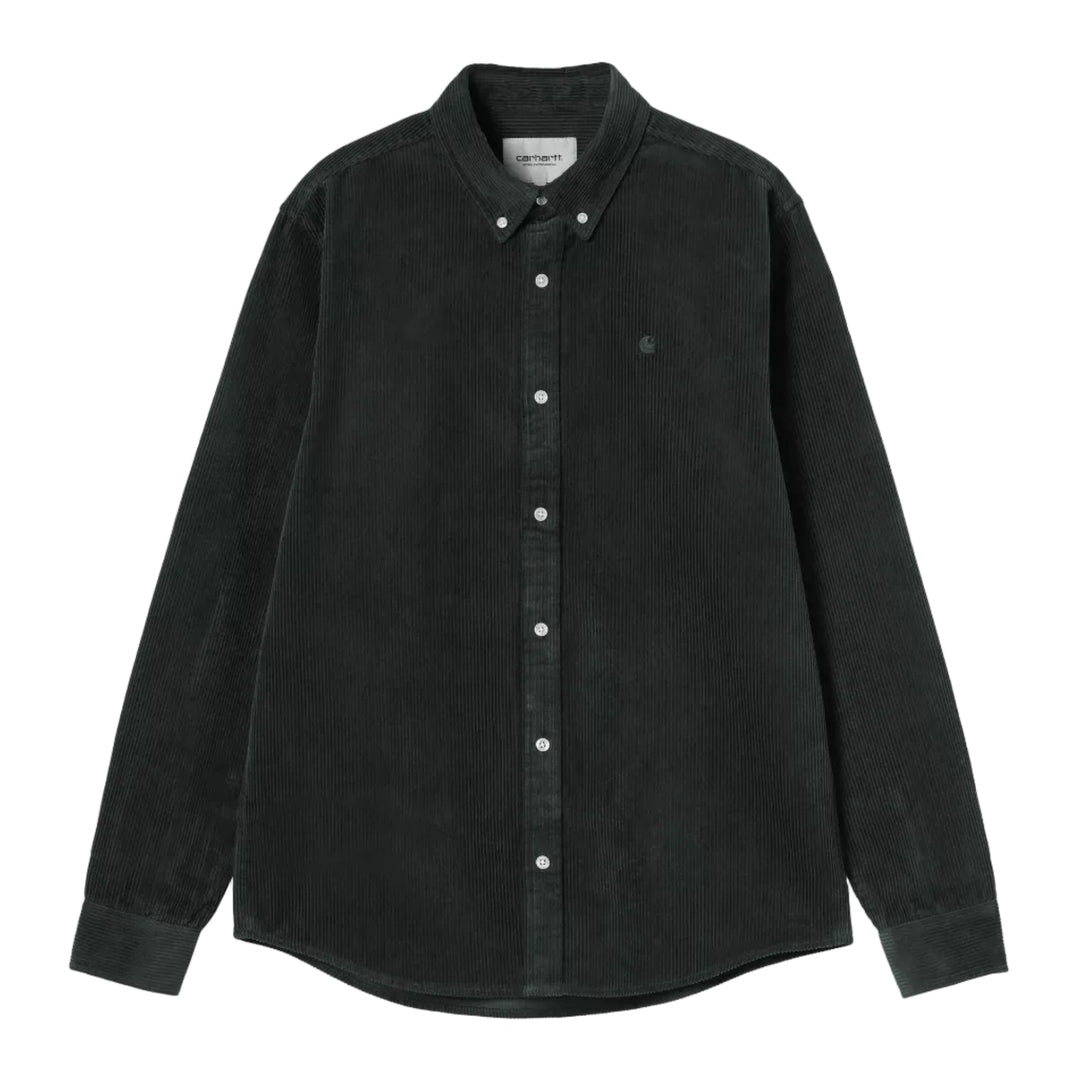Carhartt WIP Madison Corduroy Shirt Raven - Merchant Menswear