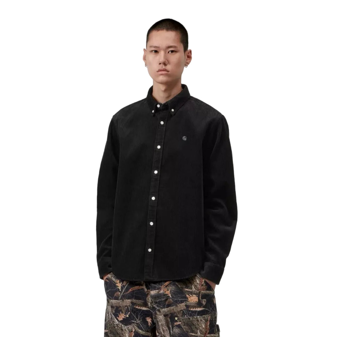 Carhartt WIP Madison Corduroy Shirt Soot - Merchant Menswear