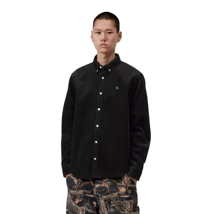 Carhartt WIP Madison Corduroy Shirt Soot - Merchant Menswear