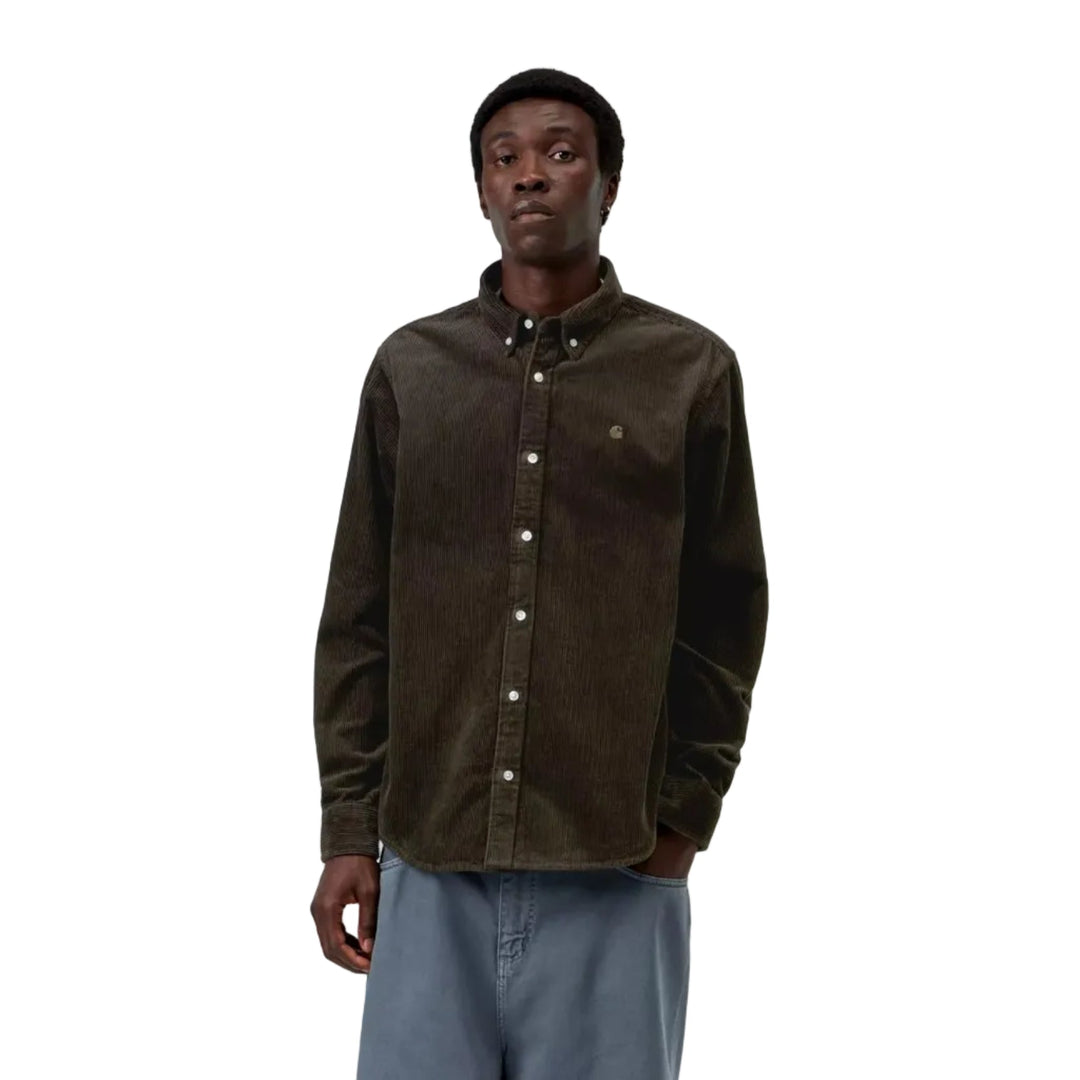 Carhartt WIP Madison Corduroy Shirt Tobacco - Merchant Menswear