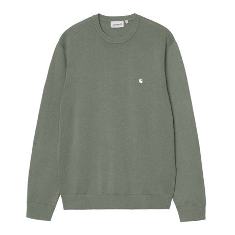 Carhartt WIP Madison Cotton Sweater Velvet Green - Merchant Menswear
