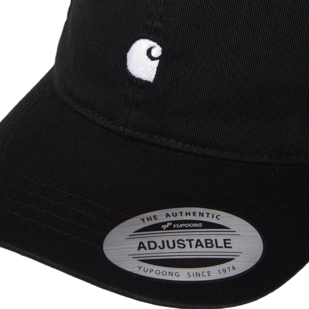 Carhartt WIP Madison Logo Twill Cap Black/White - Merchant Menswear