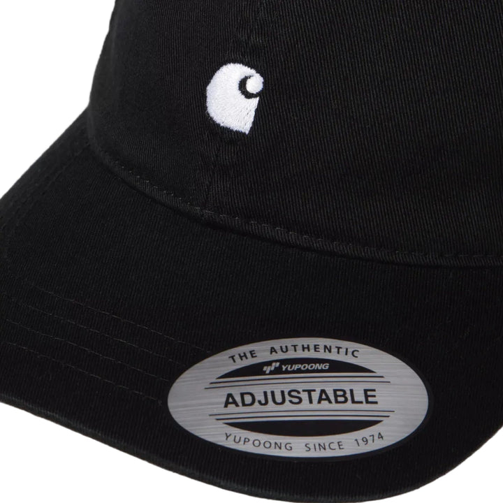 Carhartt WIP Madison Logo Twill Cap Black/White - Merchant Menswear