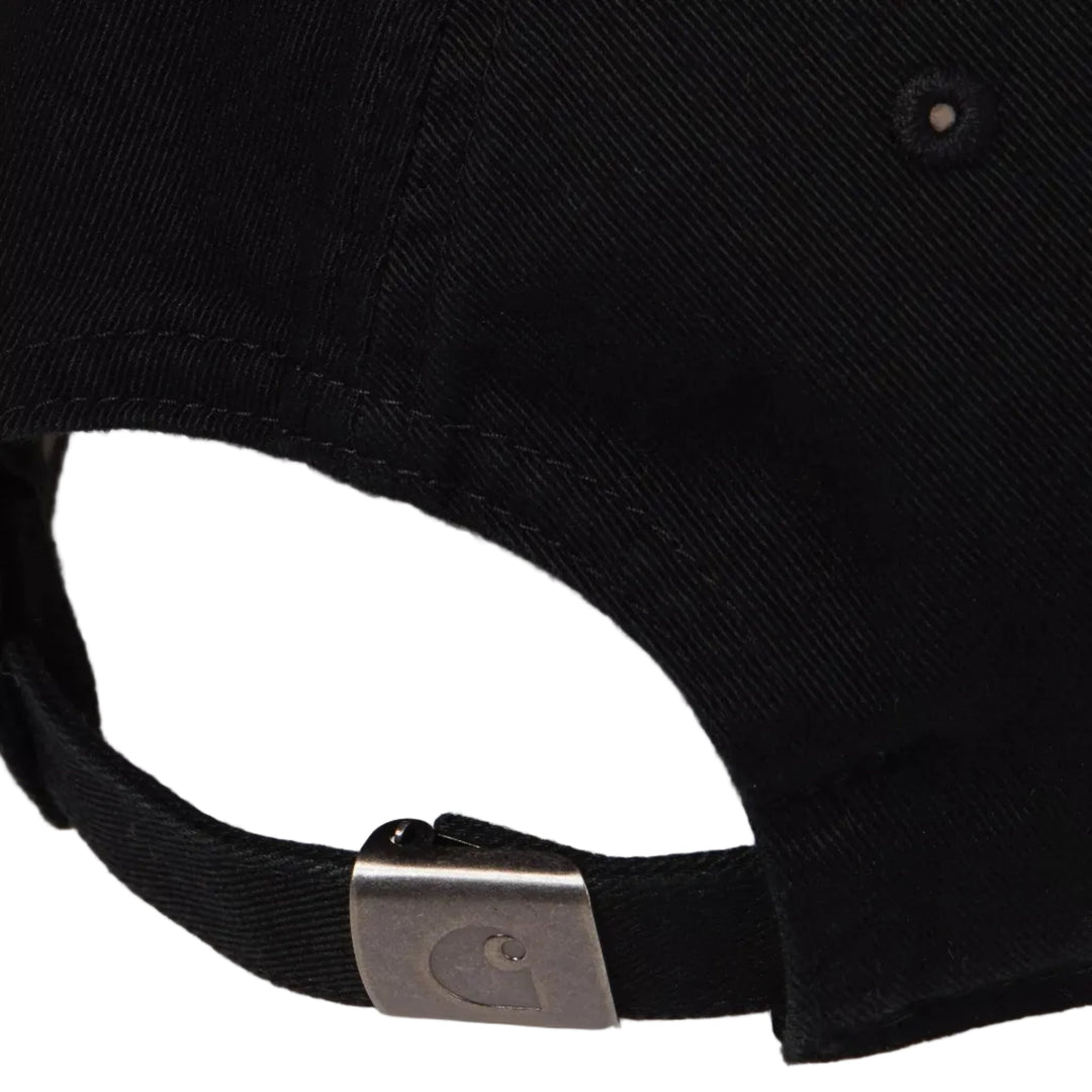 Carhartt WIP Madison Logo Twill Cap Black/White - Merchant Menswear