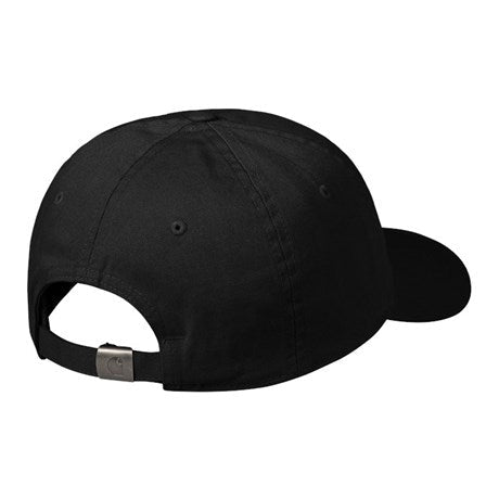 Carhartt WIP Madison Logo Twill Cap Black/White - Merchant Menswear