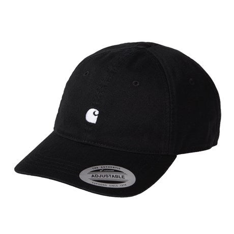 Carhartt WIP Madison Logo Twill Cap Black/White - Merchant Menswear