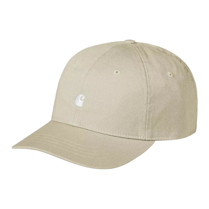 Carhartt WIP Madison Logo Twill Cap Stone/White - Merchant Menswear