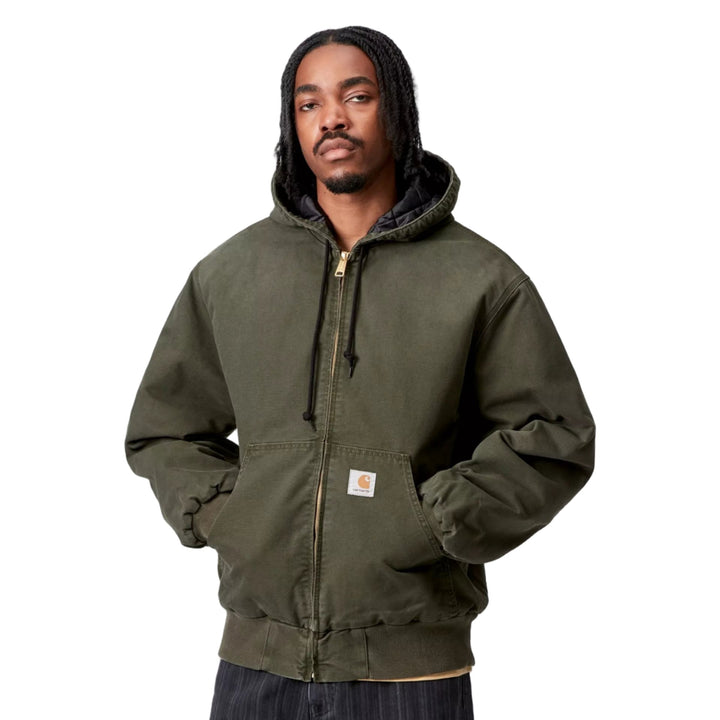 Carhartt WIP OG Active Jacket Dearborn Canvas Olive Stone - Merchant Menswear