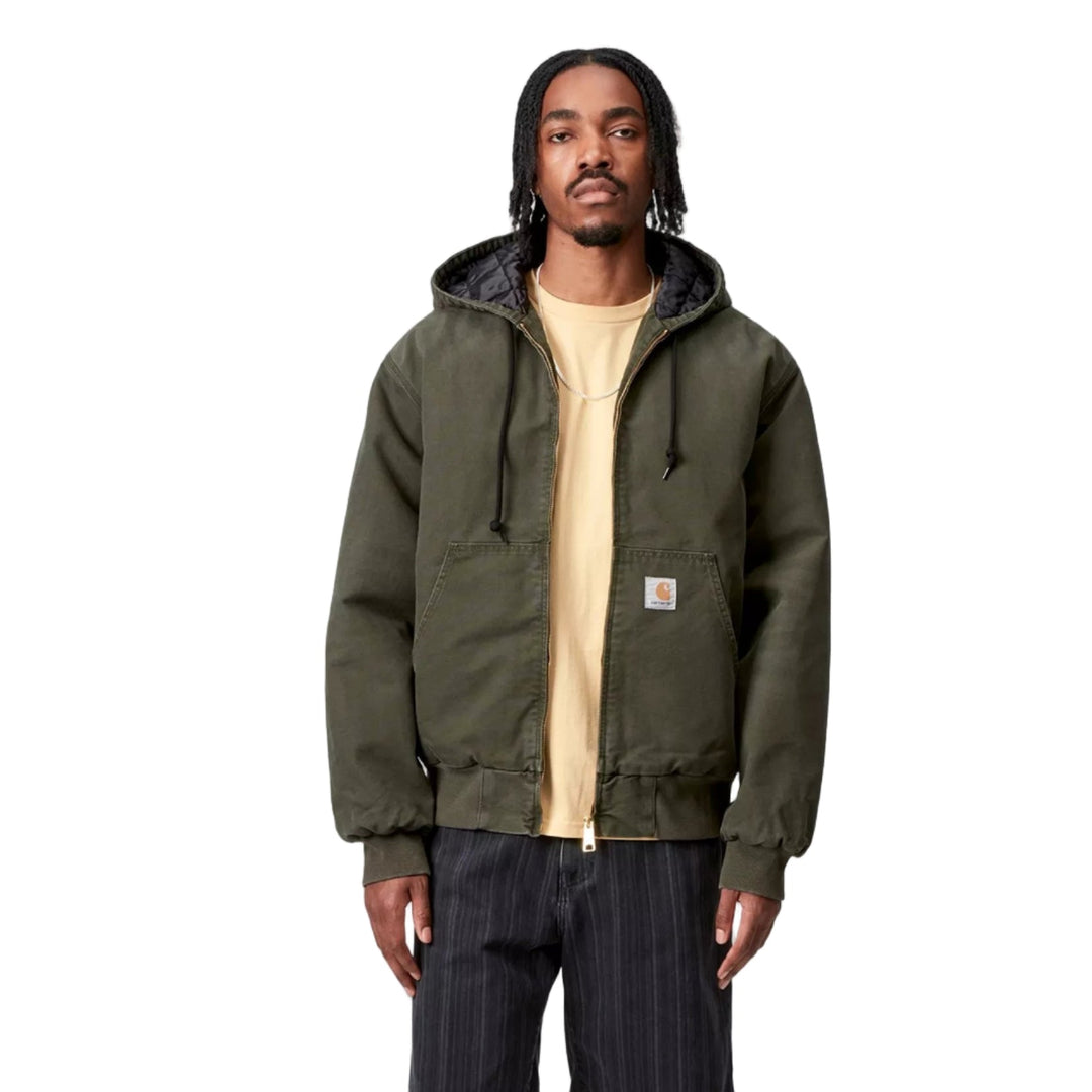 Carhartt WIP OG Active Jacket Dearborn Canvas Olive Stone - Merchant Menswear