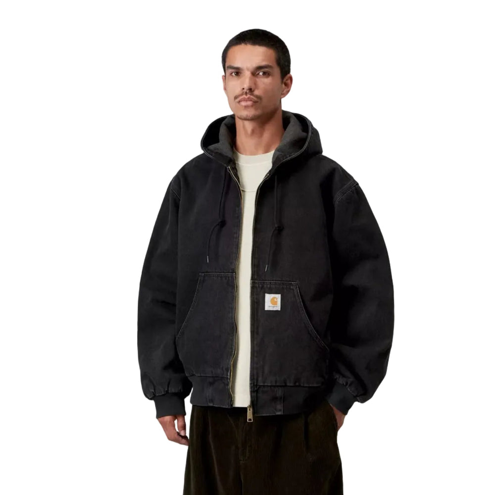 Carhartt WIP OG Active Jacket Smith Denim Black Stone Washed - Merchant Menswear