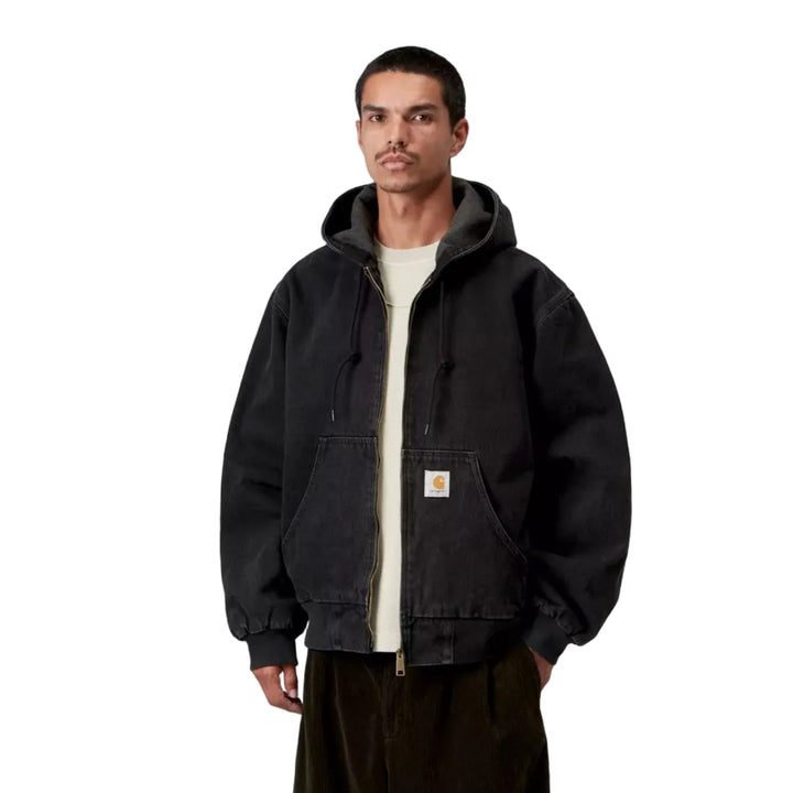 Carhartt WIP OG Active Jacket Smith Denim Black Stone Washed - Merchant Menswear