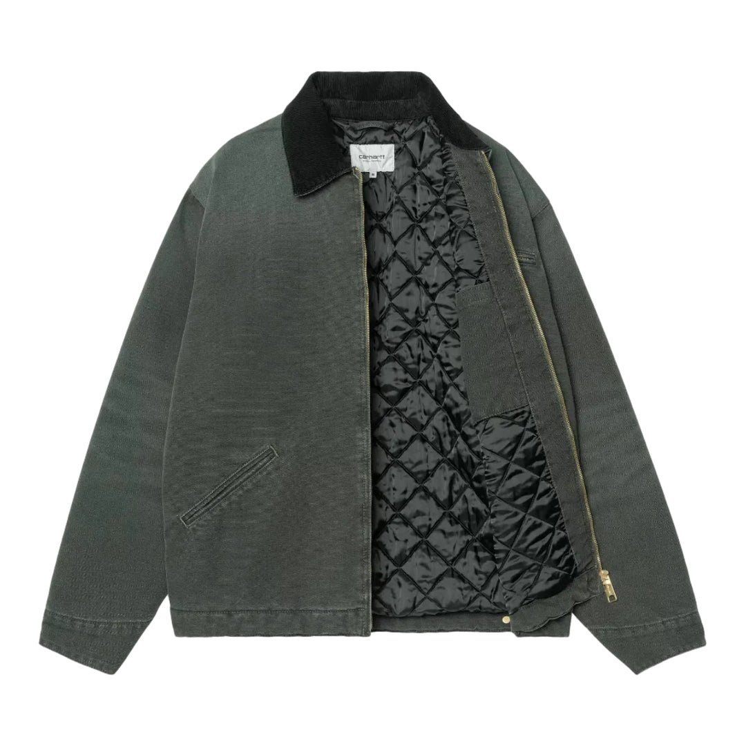 Carhartt WIP OG Detroit Jacket Dearborn Canvas Raven/Black Stone Canvas - Merchant Menswear