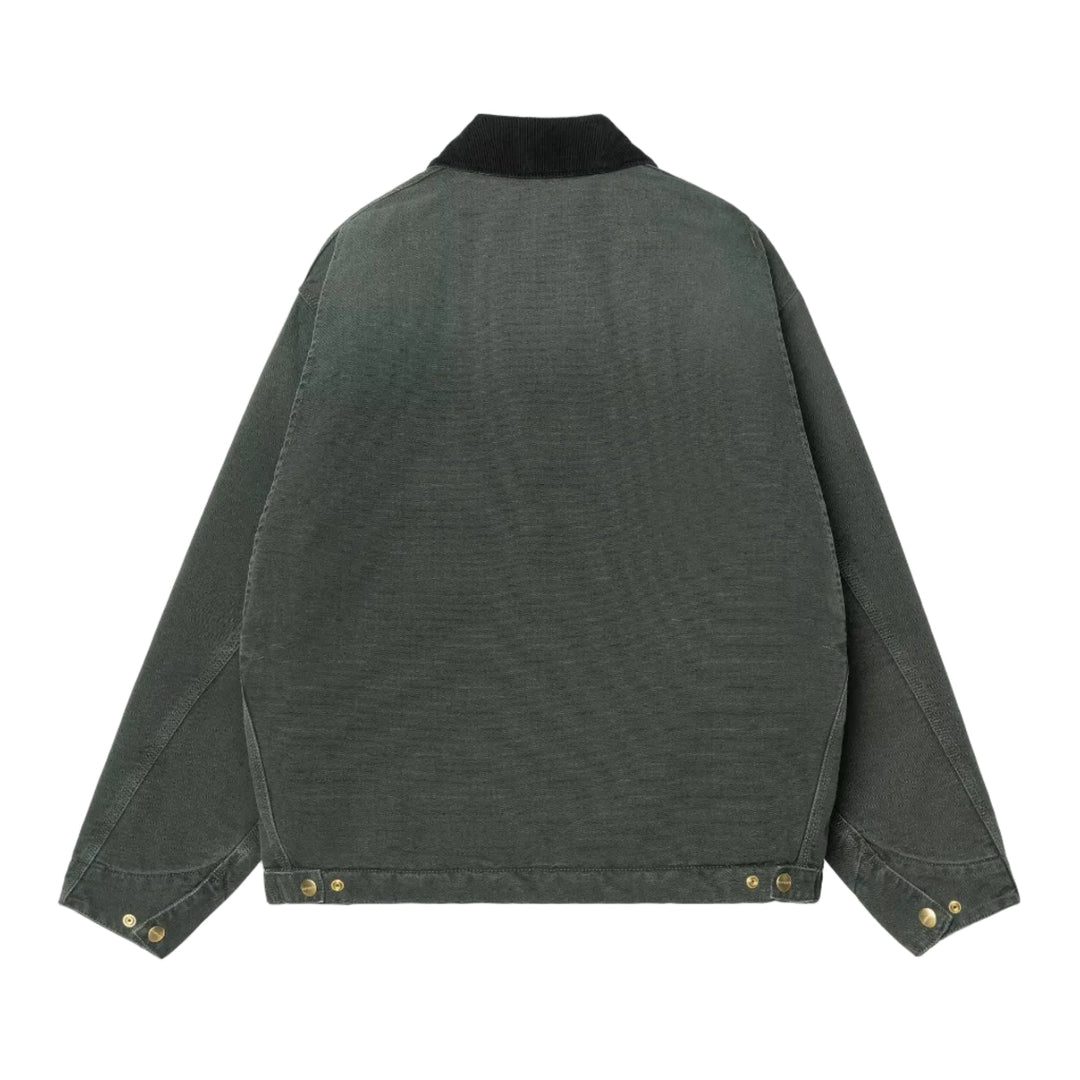 Carhartt WIP OG Detroit Jacket Dearborn Canvas Raven/Black Stone Canvas - Merchant Menswear