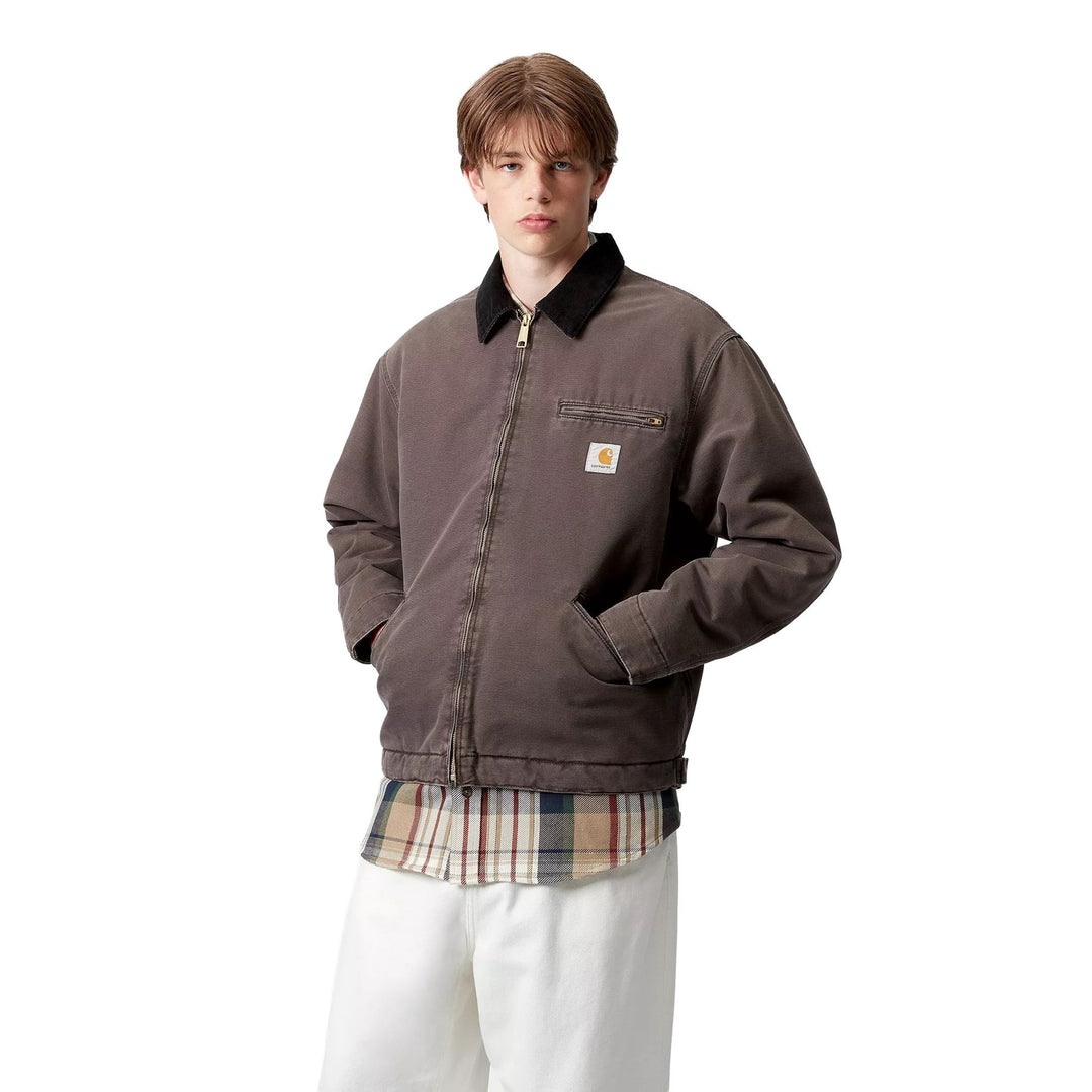 Carhartt WIP OG Detroit Jacket Dearborn Canvas Tobacco / Black Stone - Merchant Menswear