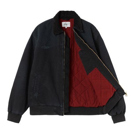 Carhartt WIP OG Santa Fe Jacket - Dearborn Canvas Black Grind Wash - Merchant Menswear