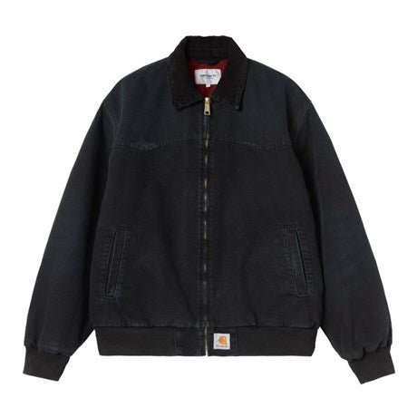 Carhartt WIP OG Santa Fe Jacket - Dearborn Canvas Black Grind Wash - Merchant Menswear