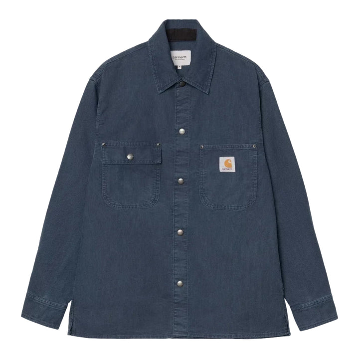 Carhartt WIP Parrish Shirt Jacket Daytona Bedford Blue Stone Washed - Merchant Menswear
