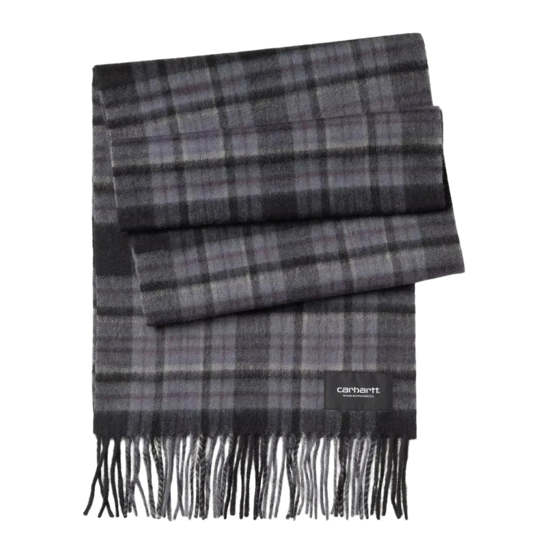 Carhartt WIP Parson Wool/Polyester Check Scarf Shady Purple - Merchant Menswear
