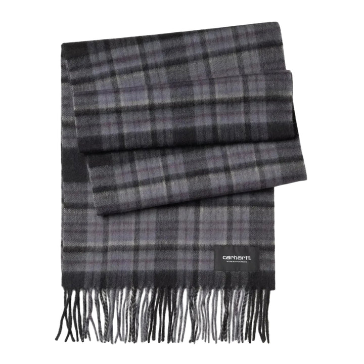 Carhartt WIP Parson Wool/Polyester Check Scarf Shady Purple - Merchant Menswear