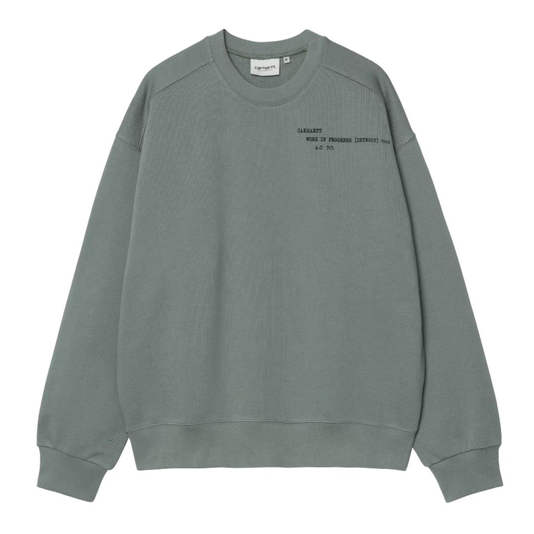 Carhartt WIP Punched Sweatshirt Velvet Green - Merchant Menswear