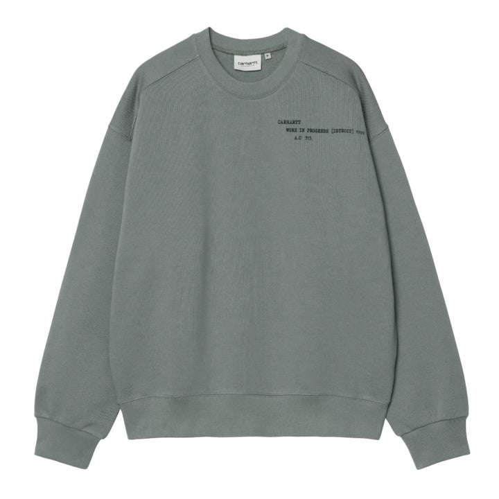 Carhartt WIP Punched Sweatshirt Velvet Green - Merchant Menswear