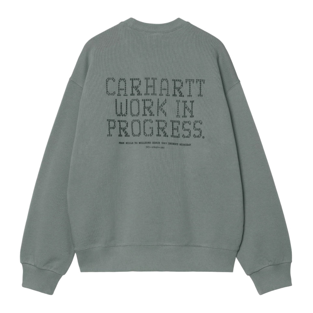 Carhartt WIP Punched Sweatshirt Velvet Green - Merchant Menswear