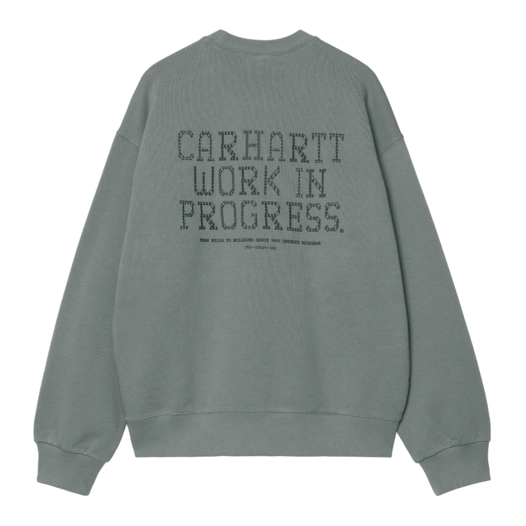 Carhartt WIP Punched Sweatshirt Velvet Green - Merchant Menswear