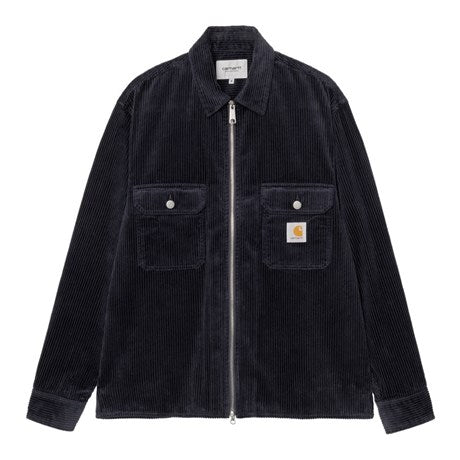 Carhartt WIP Reynold Cord Shirt Jacket Dark Navy Rinsed - Merchant Menswear