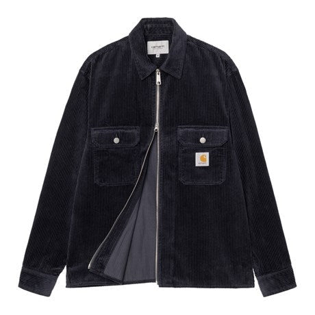Carhartt WIP Reynold Cord Shirt Jacket Dark Navy Rinsed - Merchant Menswear