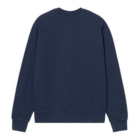 Carhartt WIP Script Embroidery Sweatshirt Jupiter / White - Merchant Menswear