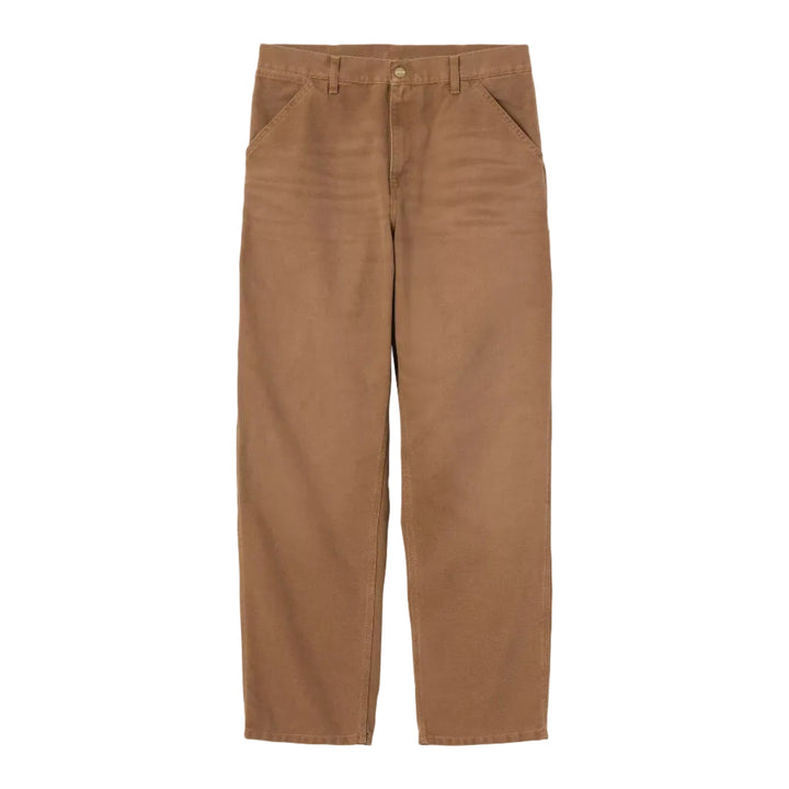 Carhartt WIP Single Knee Pant Dearborn Canvas Hamilton Brown/Stone - Merchant Menswear