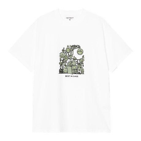 Carhartt WIP S/S Beaker T-Shirt White - Merchant Menswear