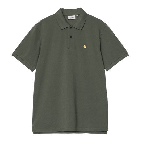 Carhartt WIP S/S Chase Pique Polo Leaf/Gold - Merchant Menswear